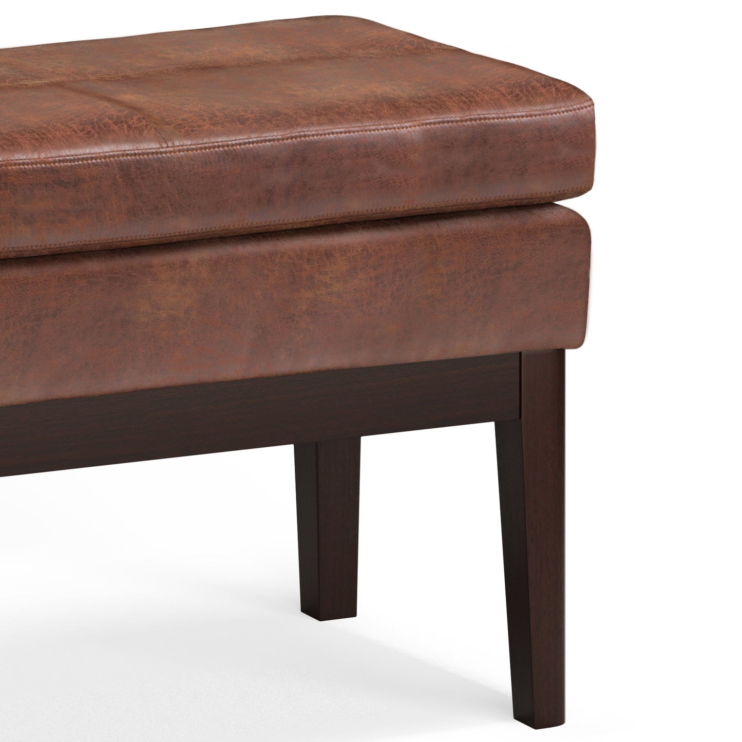 Veil 26.4" Ottoman Bench with Stitching Detail