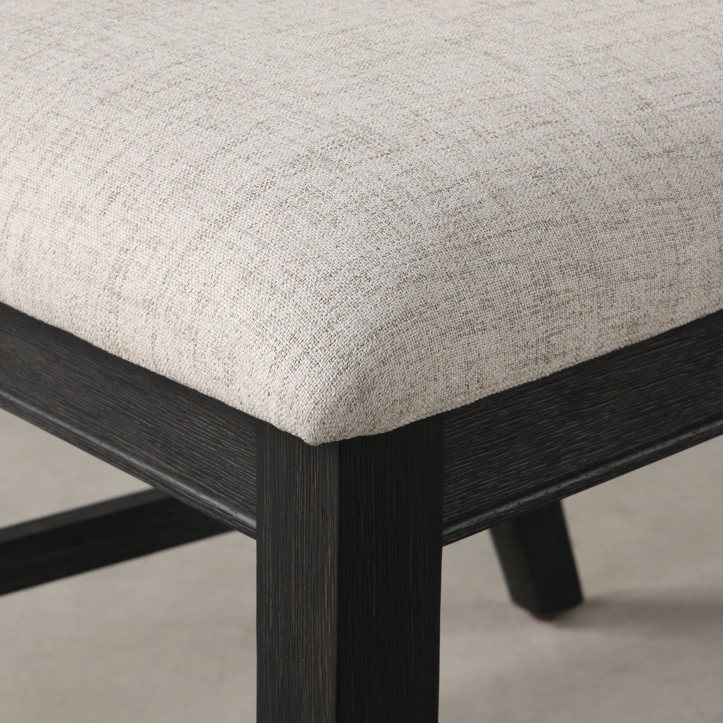 Upholstered Dining Chair with Slatted Back, Set of 2