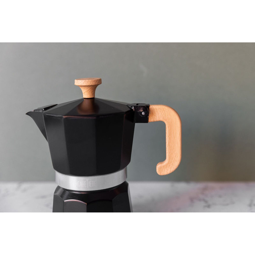 La Cafetiere Venice 6-Cup 290ml Espresso Maker Aluminum Coffee Pot (Black)