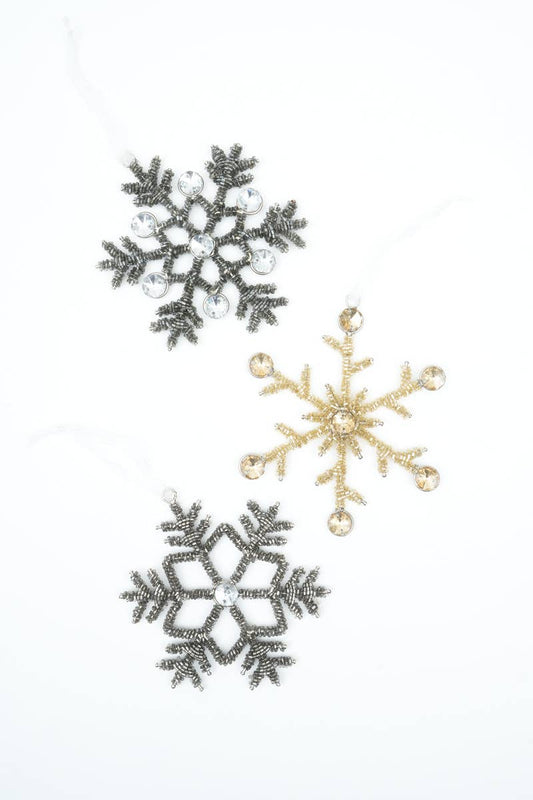Hanging Snow Flake Ornaments, Set of 3