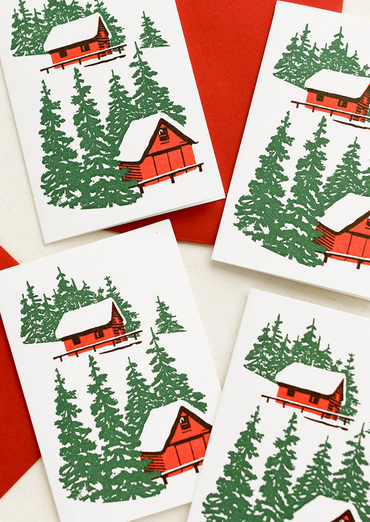Winter Cabin Enclosure Card Set