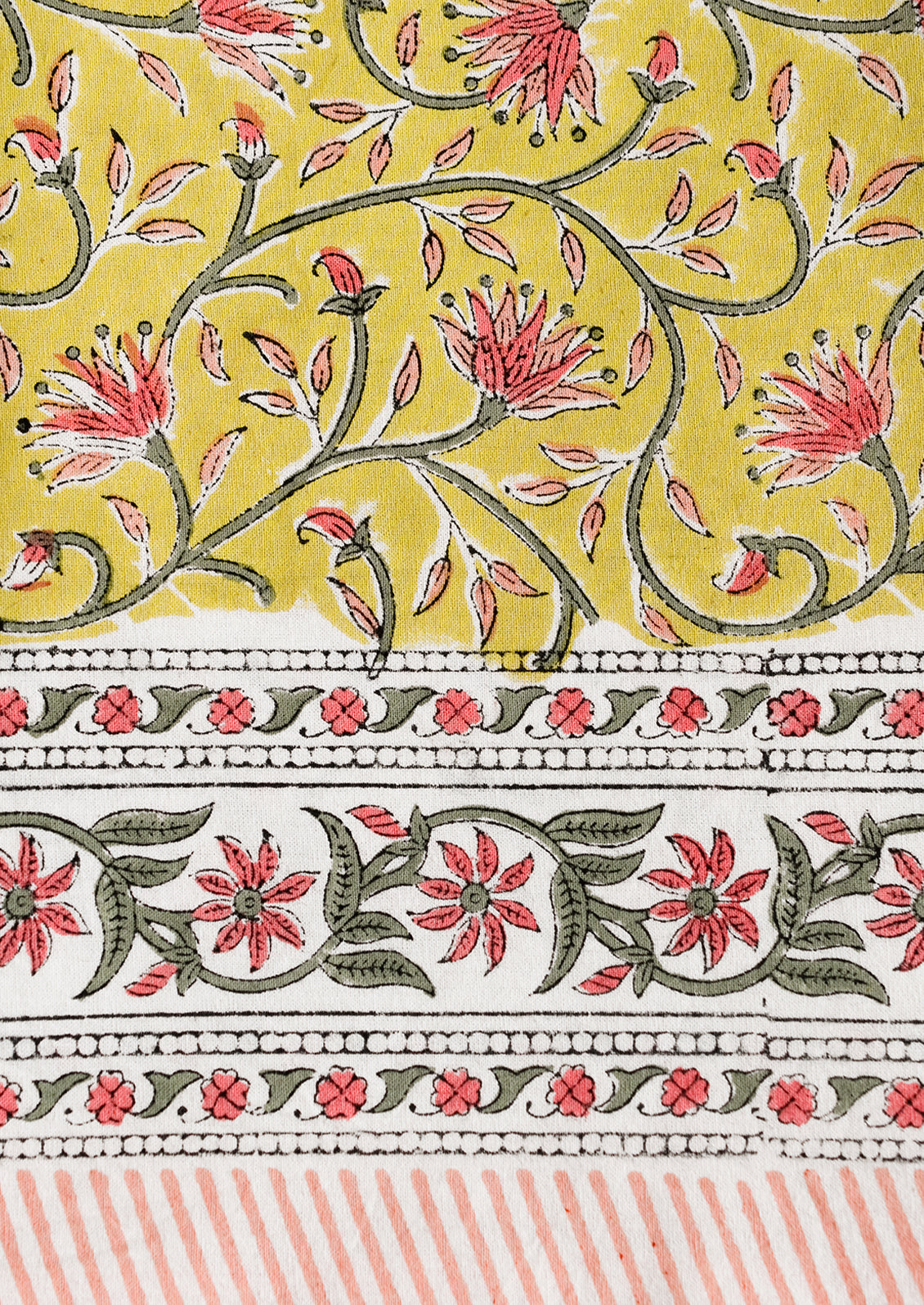 Calla Block Printed Tablecloth