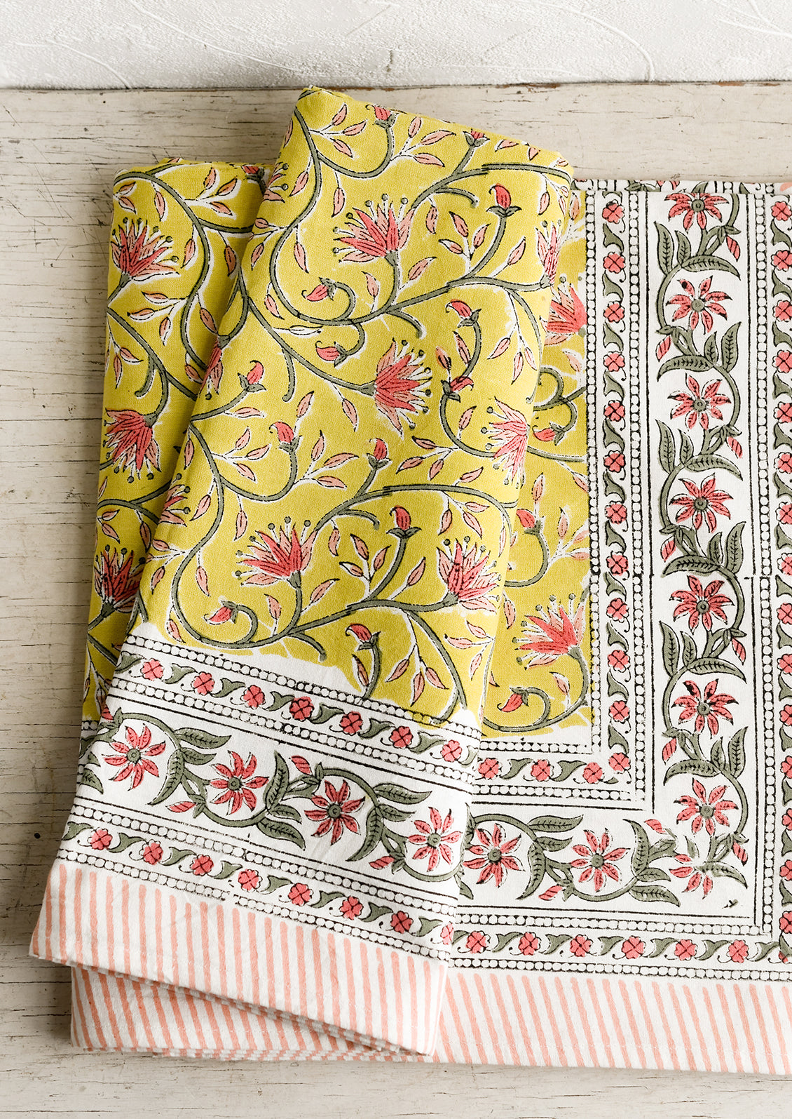 Calla Block Printed Tablecloth