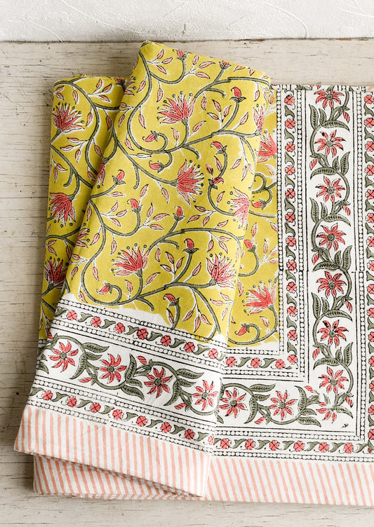 Calla Block Printed Tablecloth