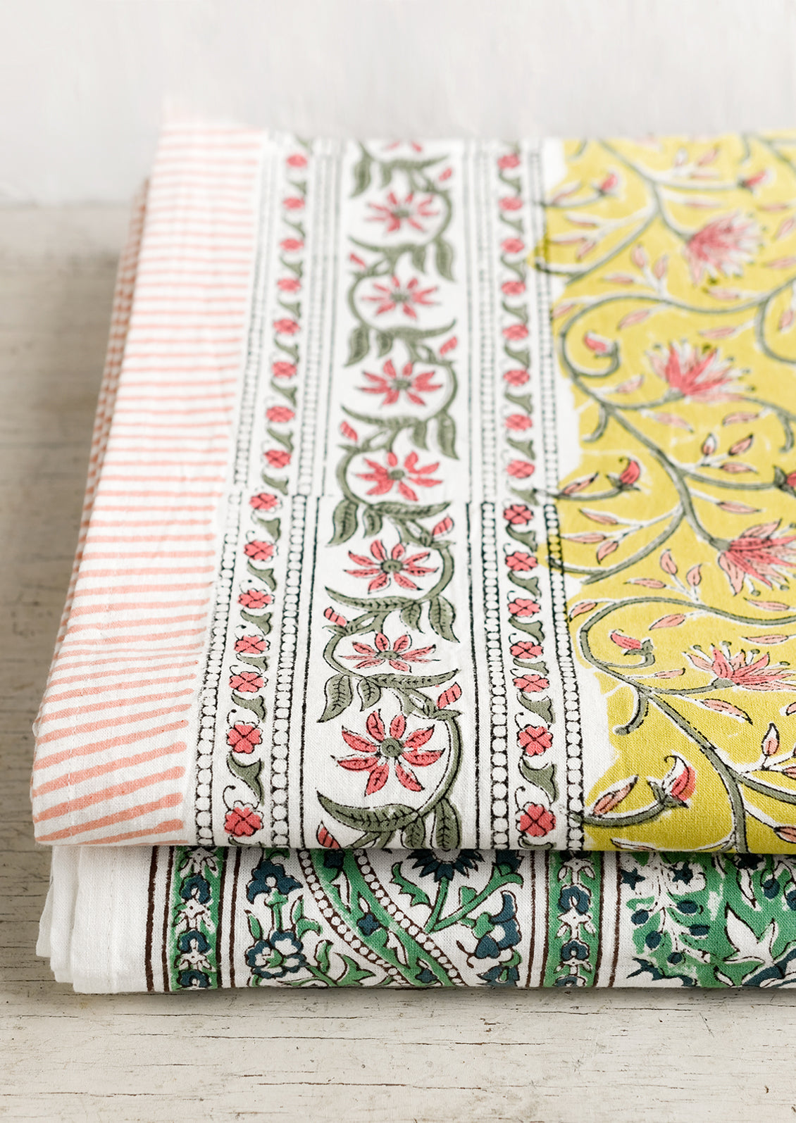 Calla Block Printed Tablecloth