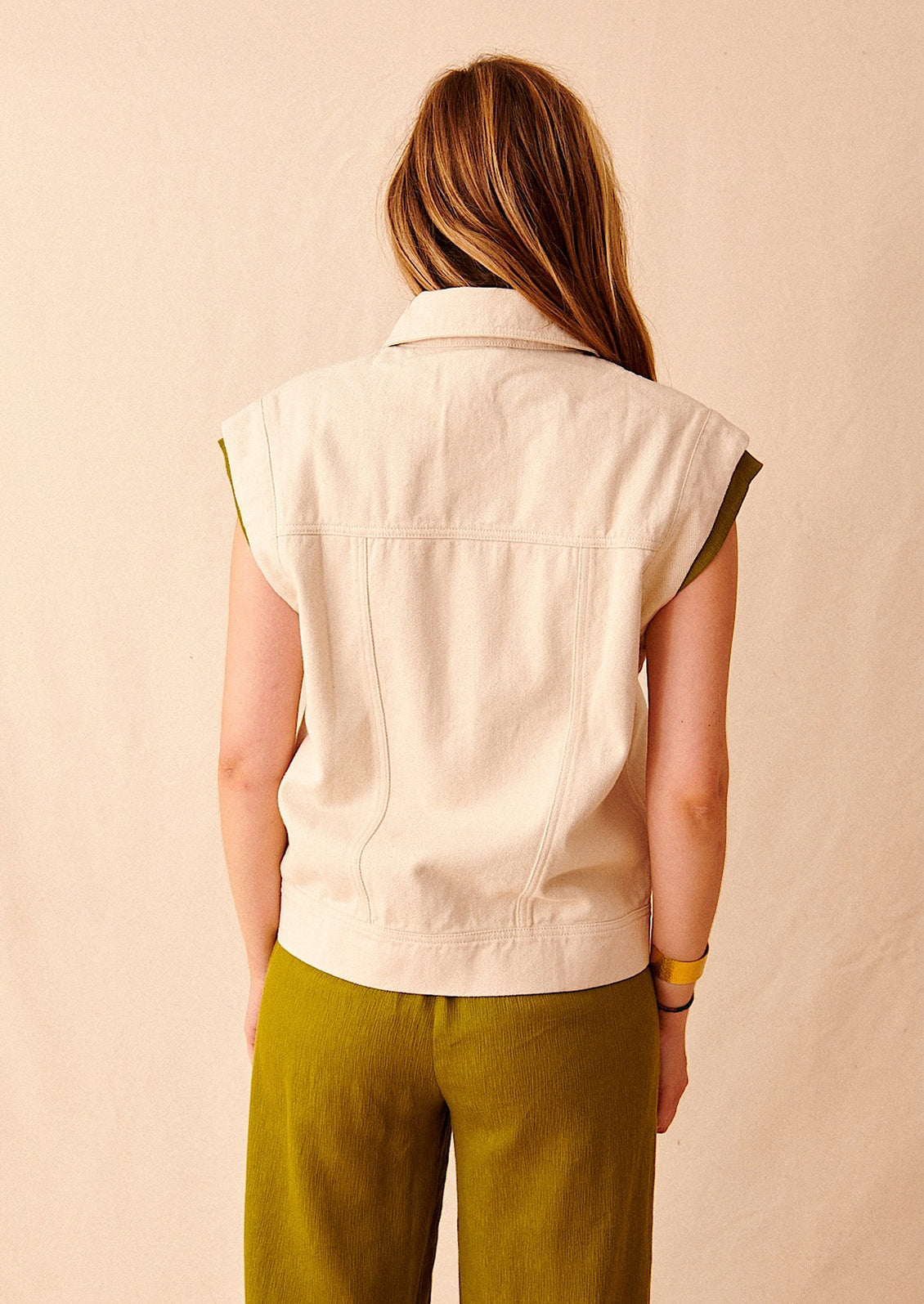 Cara Sleeveless Denim Jacket