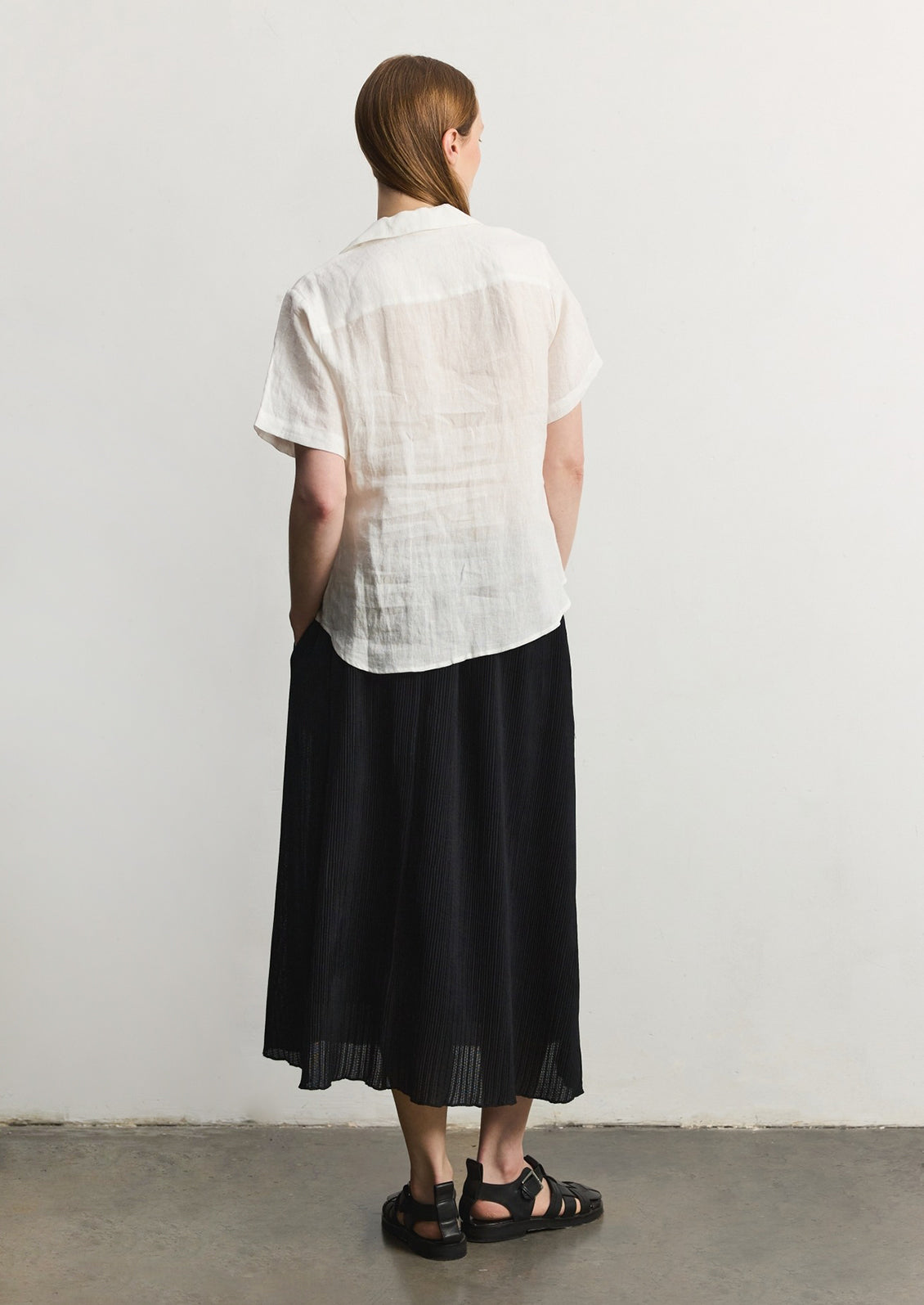 Carmine Linen Top