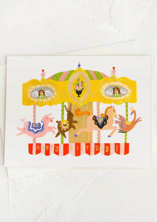 Carousel Birthday Card