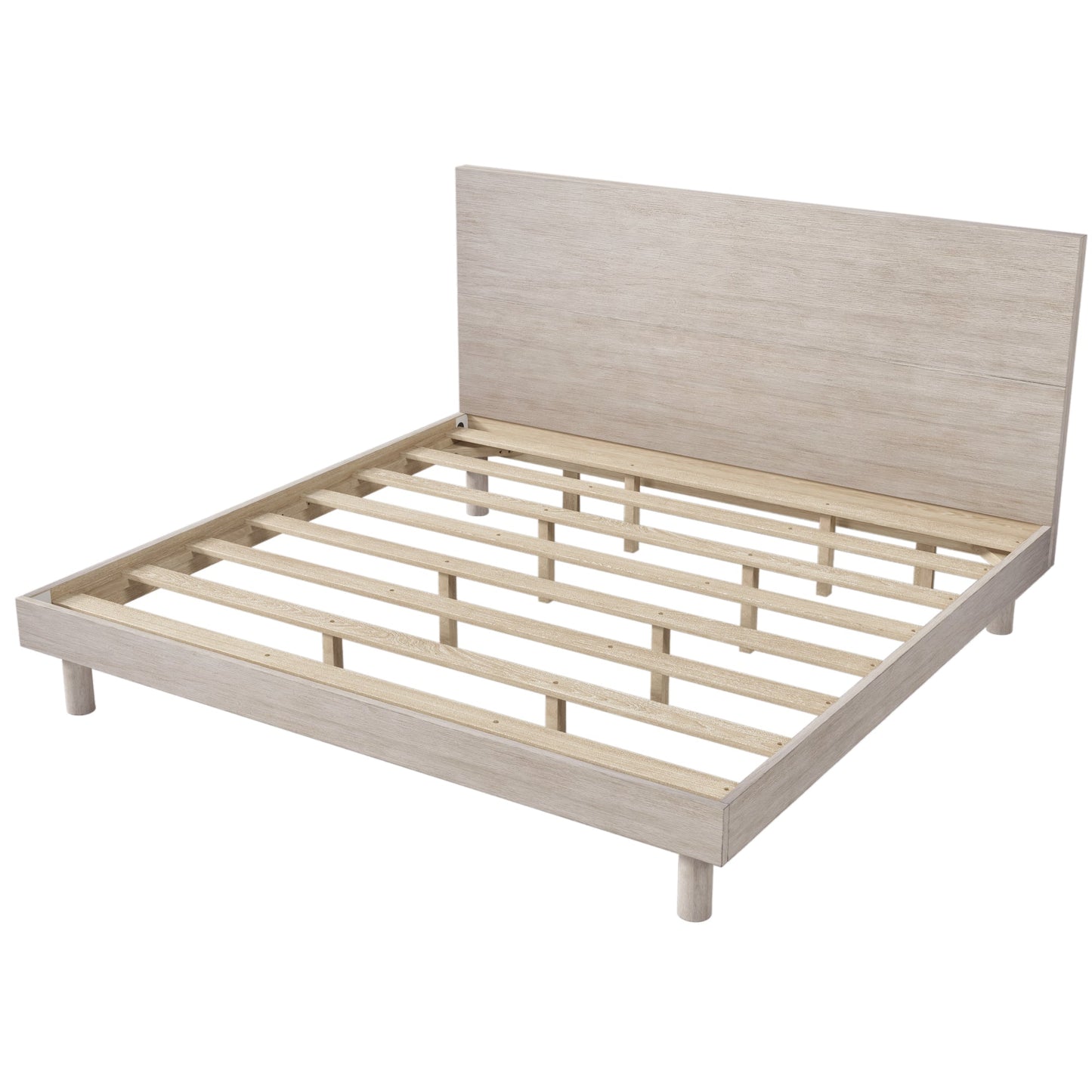 Carter Stone Gray Modern Platform Bed