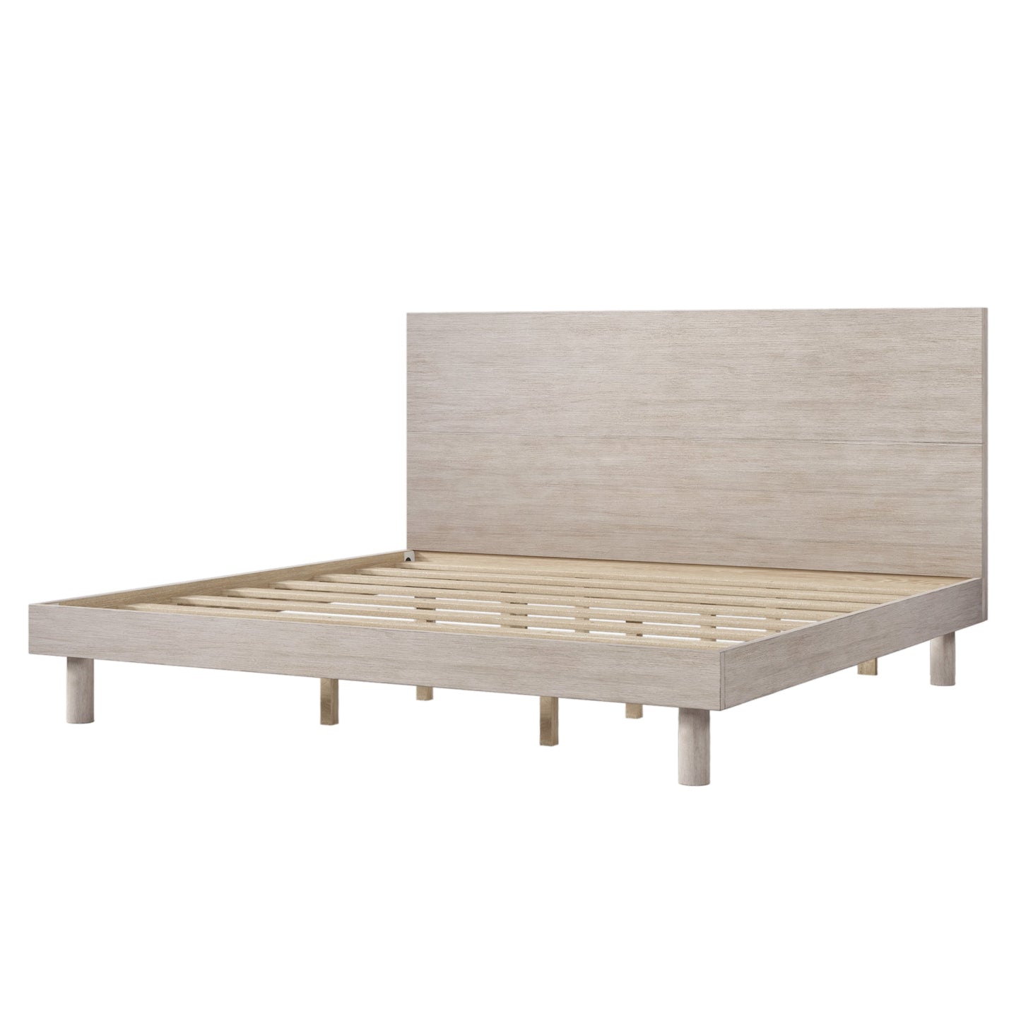Carter Stone Gray Modern Platform Bed