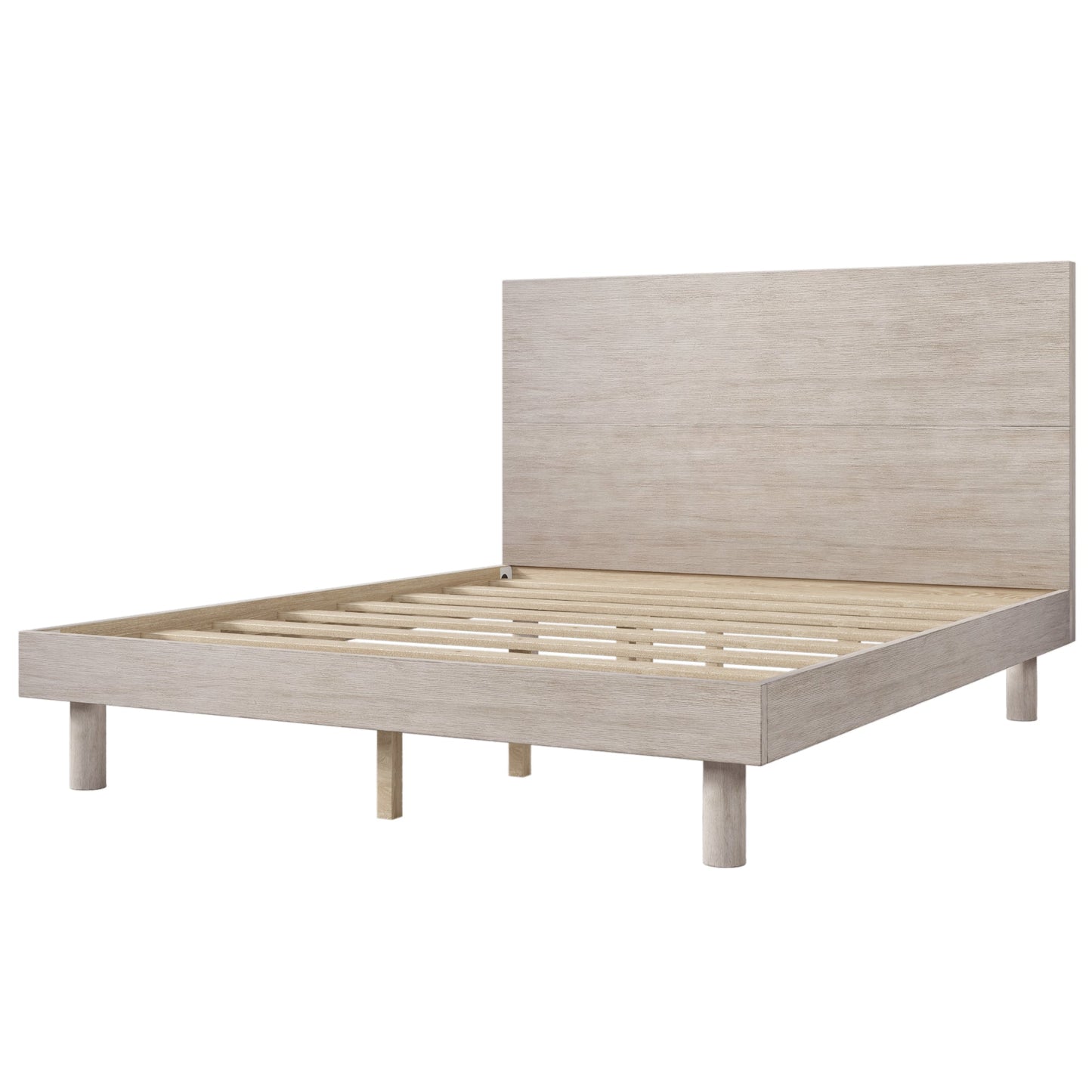 Carter Stone Gray Modern Platform Bed
