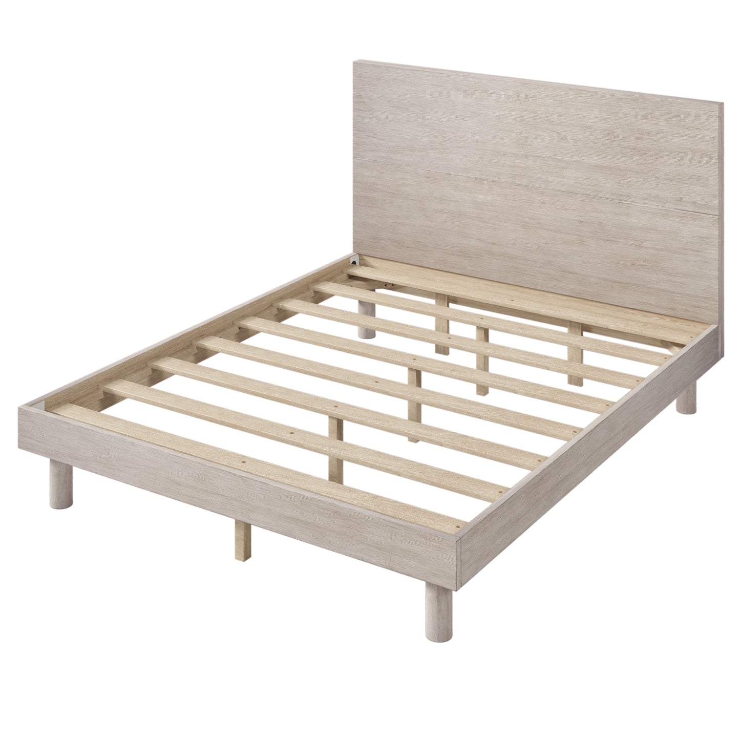 Carter Stone Gray Modern Platform Bed