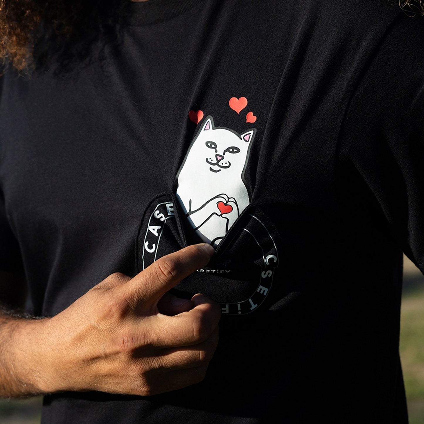 Casetify x Ripndip Nermal Loves Pocket Tee (Black)