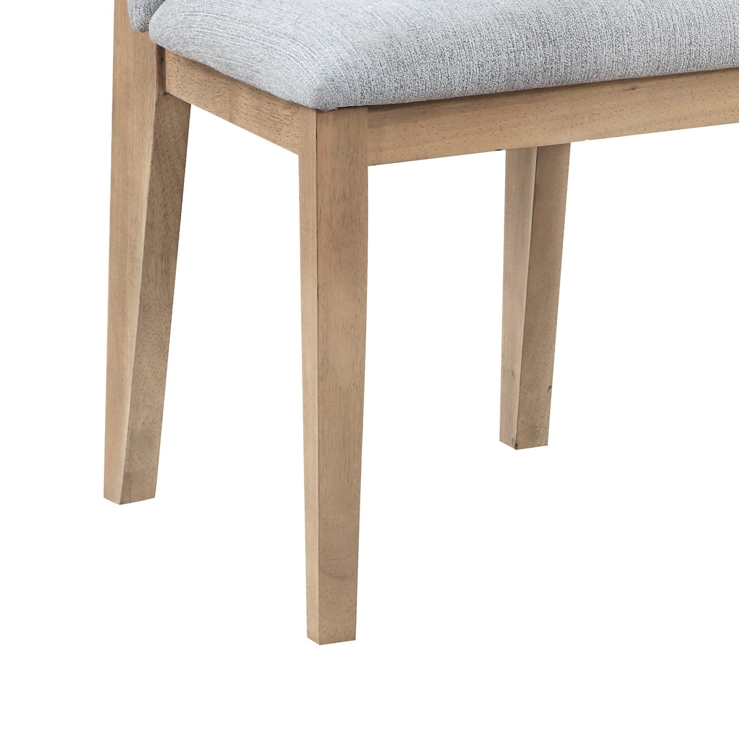 Caspian Linen and Oak Wood Dining Chair, Set of 2