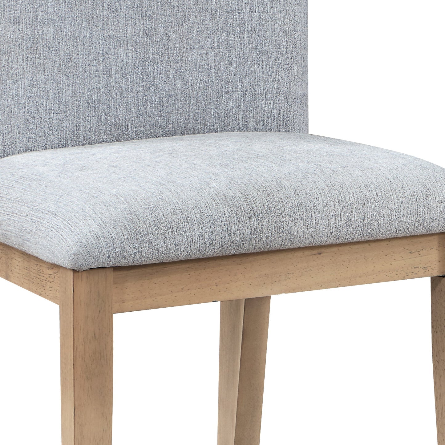 Caspian Linen and Oak Wood Dining Chair, Set of 2