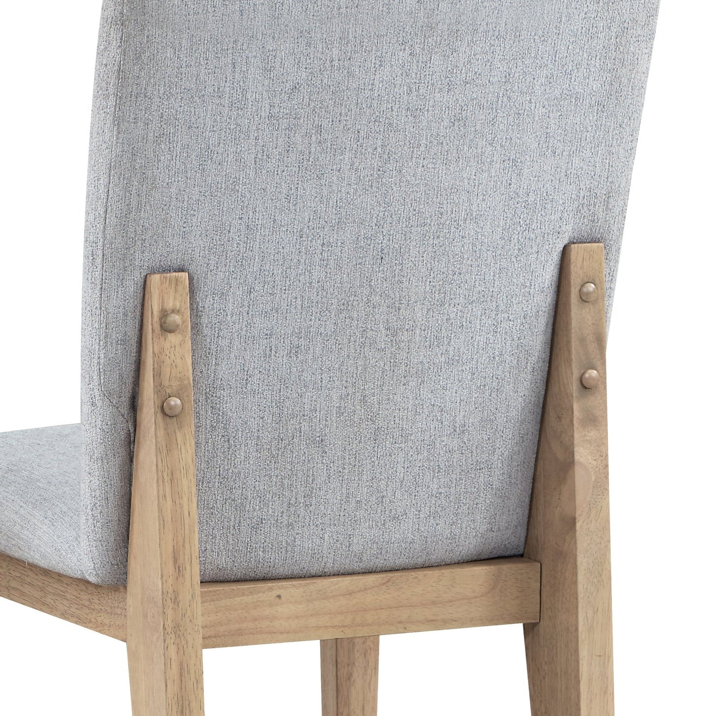 Caspian Linen and Oak Wood Dining Chair, Set of 2
