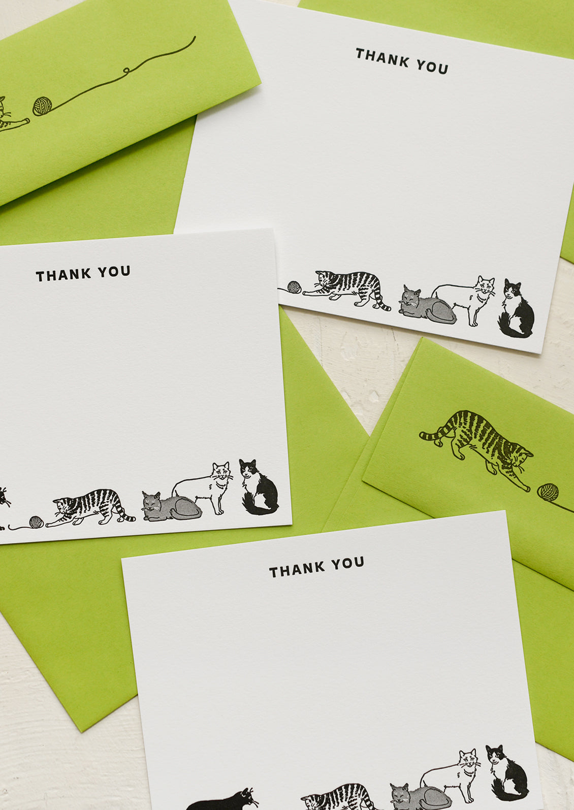 Cats At Play Thank You Card Set