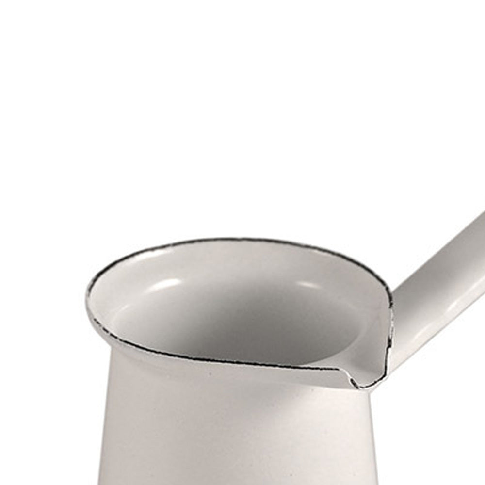 Urban Style 125ml Enamelware Turkish 3 Coffee Pot (White)