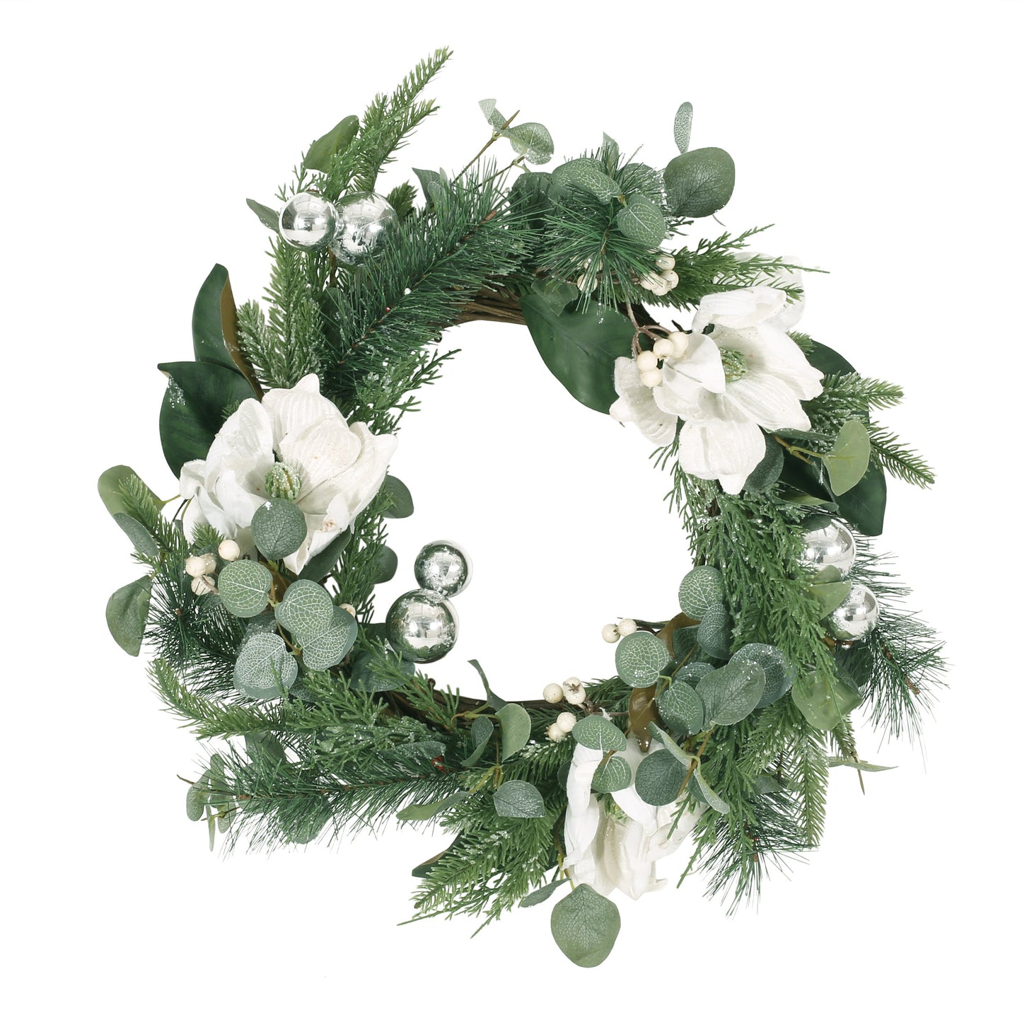 Glaive 21.75-inch Leaves and Magnolia Wreath