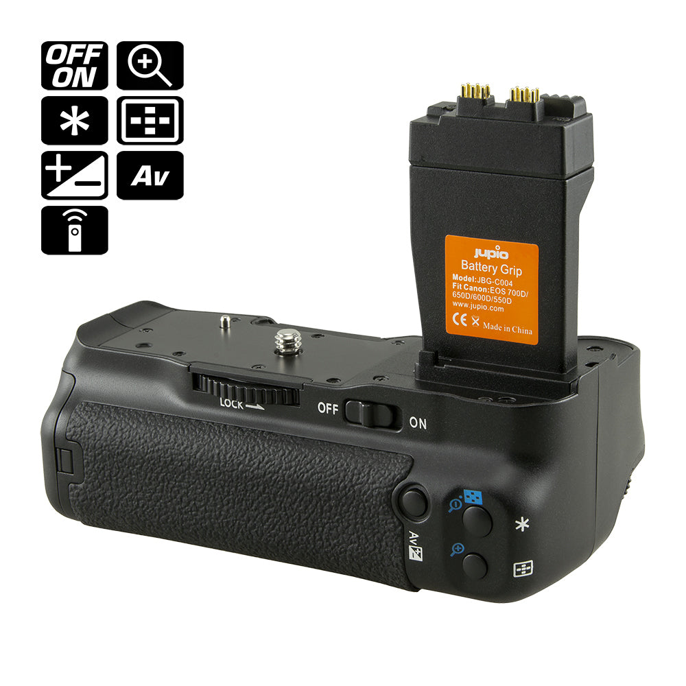 Jupio Battery Grip For Canon 550D/600D/650D with Remote & AA Cylinder