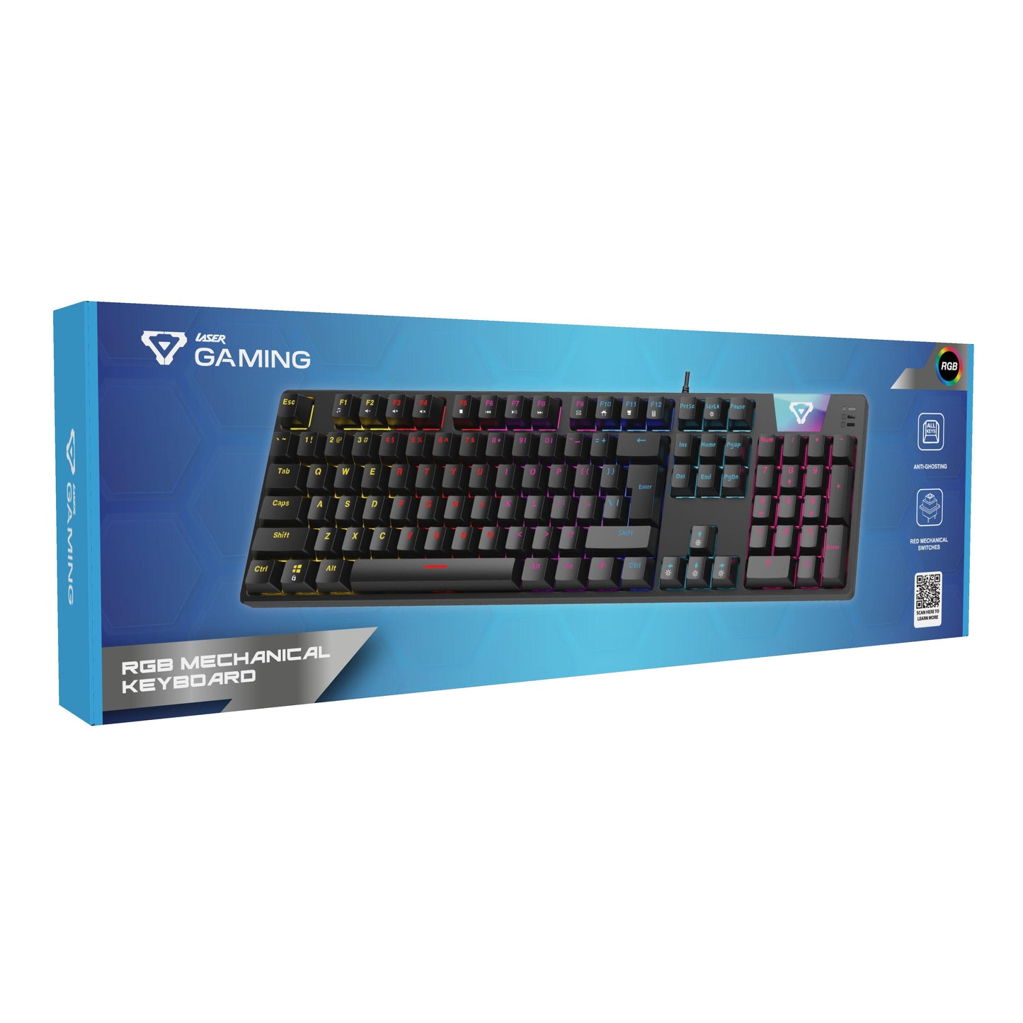 Laser Gaming LED Full Size Mechanical Wired Keyboard