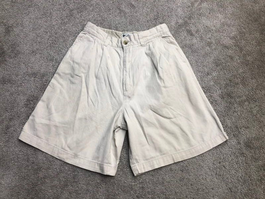 Columbia Shorts Womens 8 Off White 100% Cotton Chino Shorts Pockets Lightweight