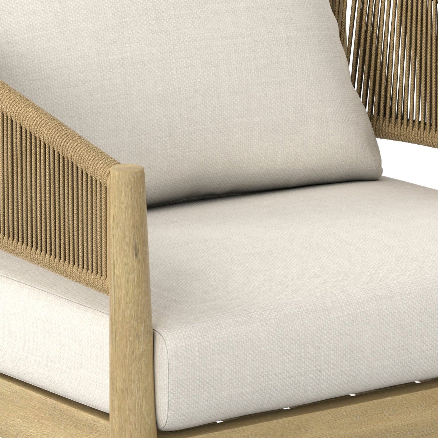 Outdoor Conversation Chair with Curved Back and Arm, Set of 2