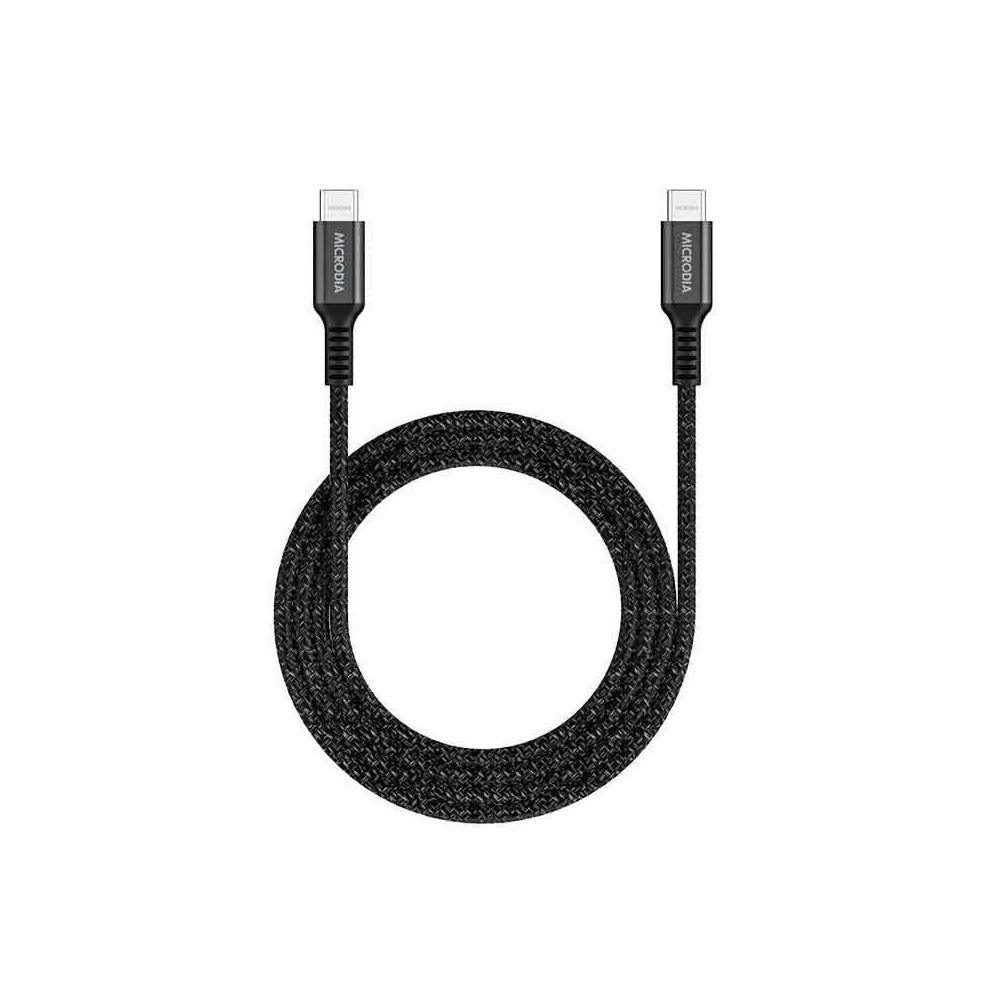 Microdia ExeCable Tweed PD240W USB-C Cable 1.8m (Charcoal)