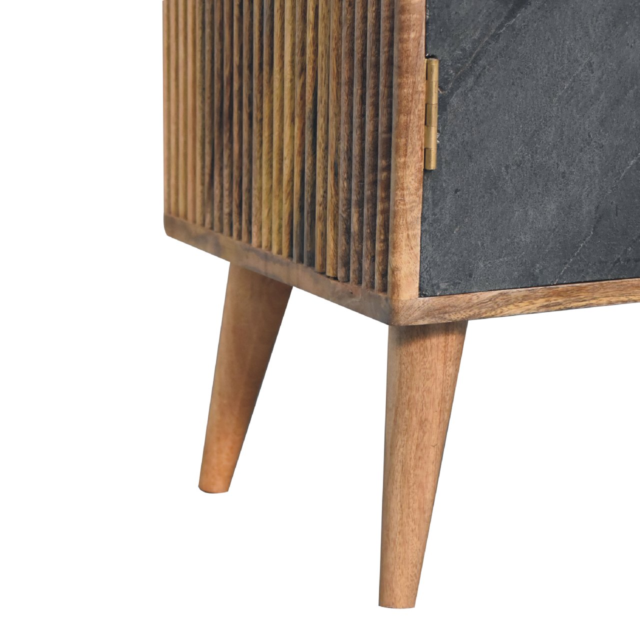 Solid Wood Cabinet with 2 Doors and Tapered Legs