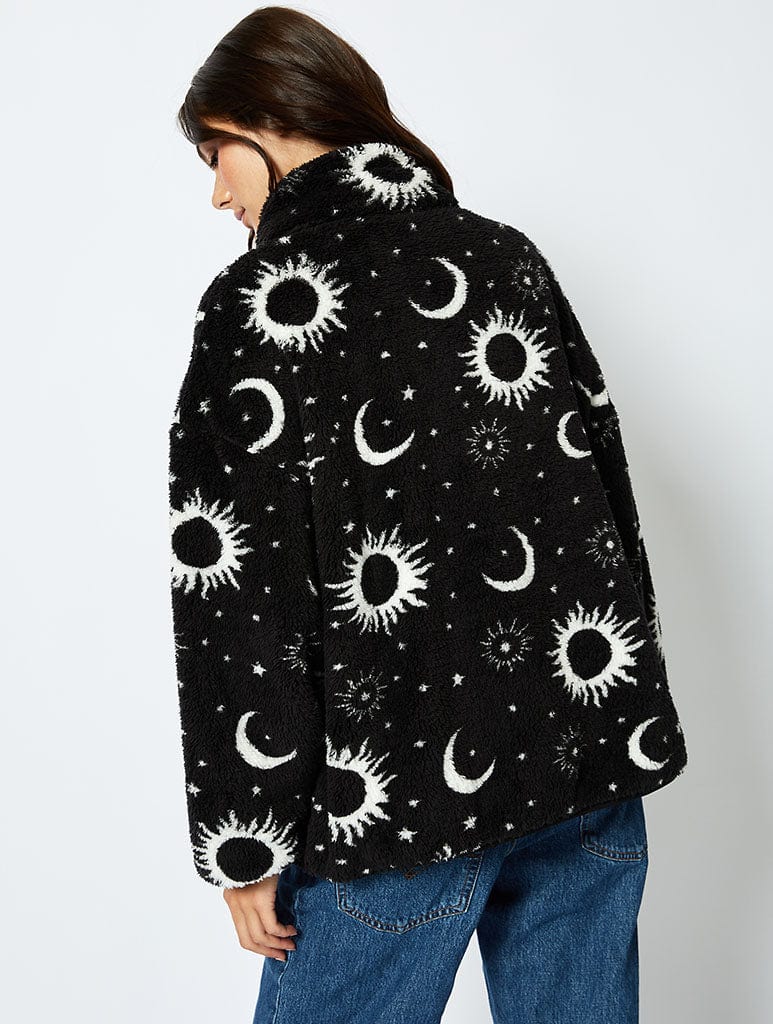 Celestial Longline Fleece in Black