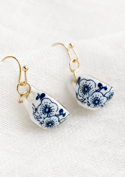 Ceramic Teacup Earrings