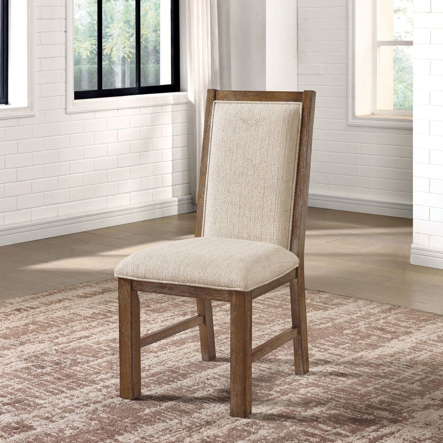 Upholstered Dining Chair with Seat Cushions and High Back