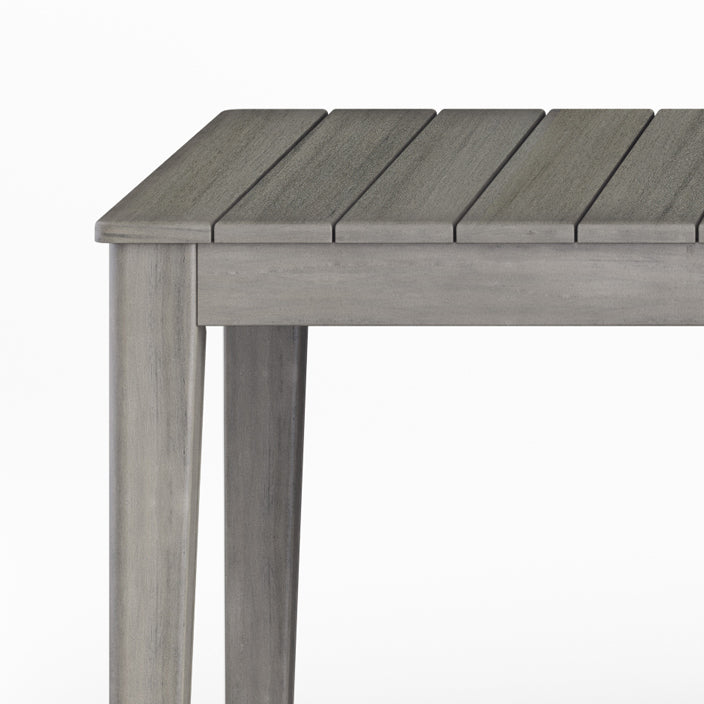 Outdoor Dining Table with Slatted Top and Solid Wood Legs