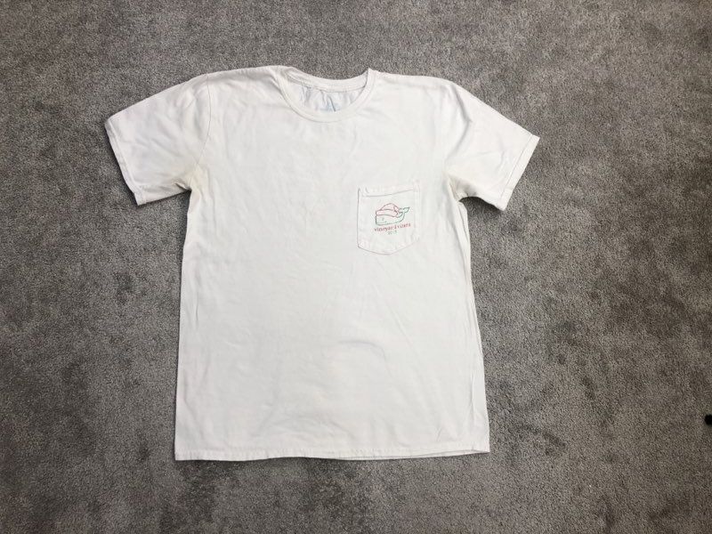 Vineyard Vines Shirts Mens Medium White 100% Cotton Short Sleeve Crew Neck Tee