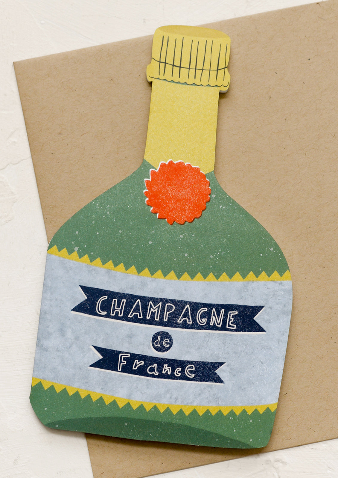 French Champagne Diecut Card