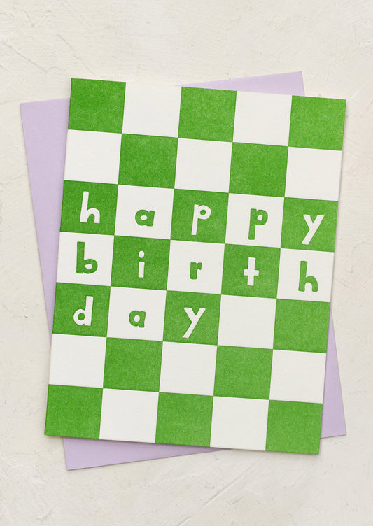 Checkered Happy Birthday Card