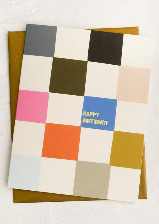 Checkered Birthday Card
