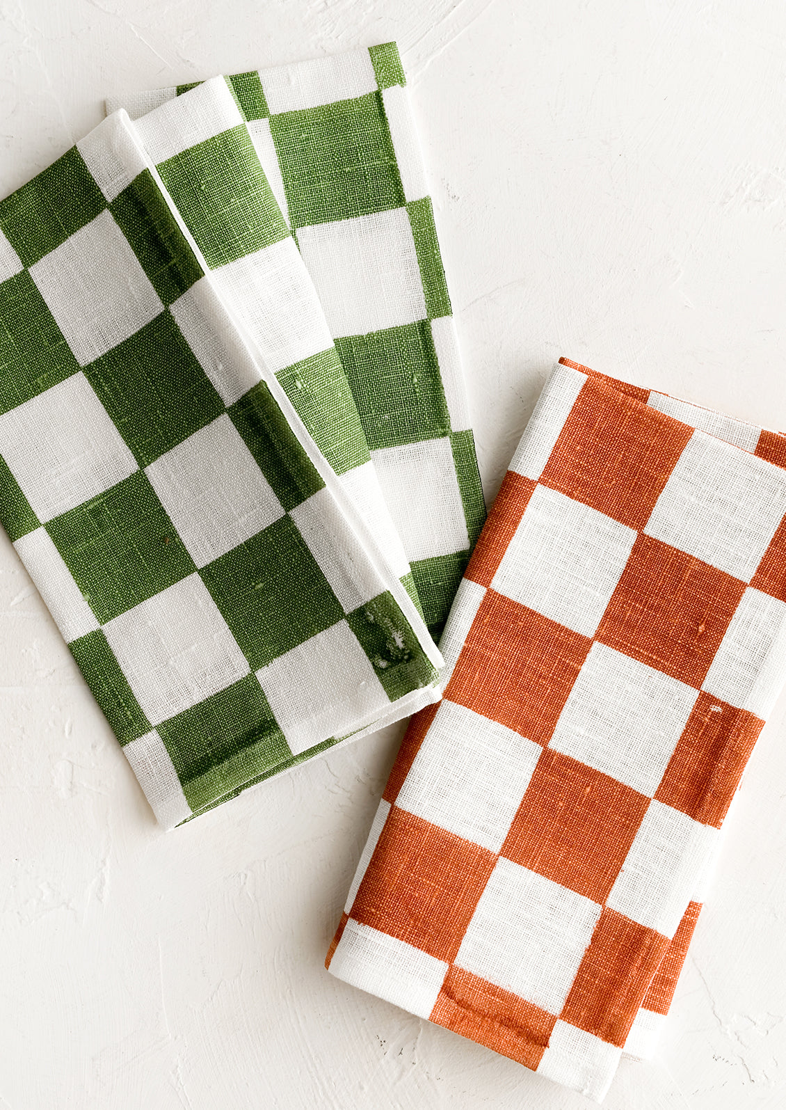 Checkered Linen Napkin Set