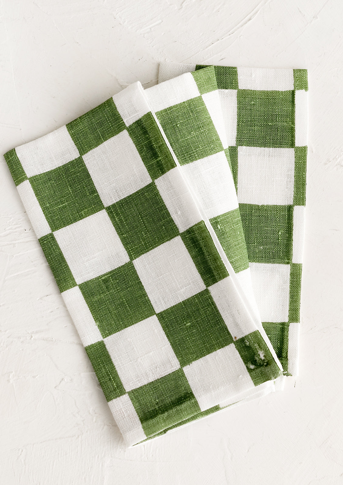 Checkered Linen Napkin Set