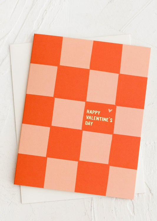 Checkered Valentine's Day Card