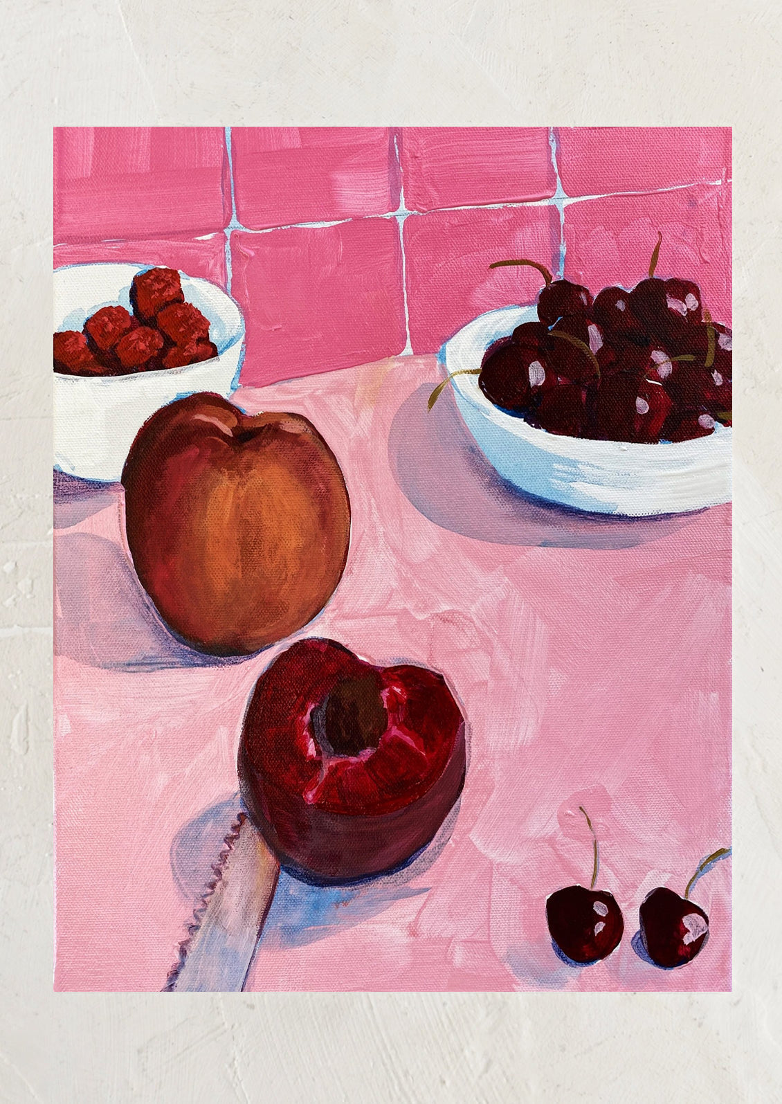 Still Life With Cherries Print