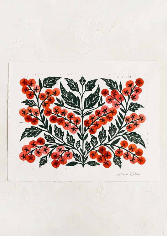 Cherry Tomatoes Risograph Print