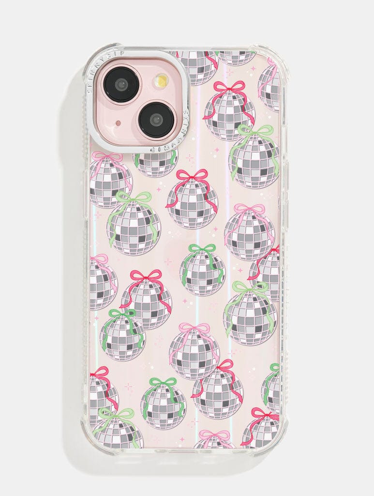 Christmas Disco Balls Bow Shock iPhone Case