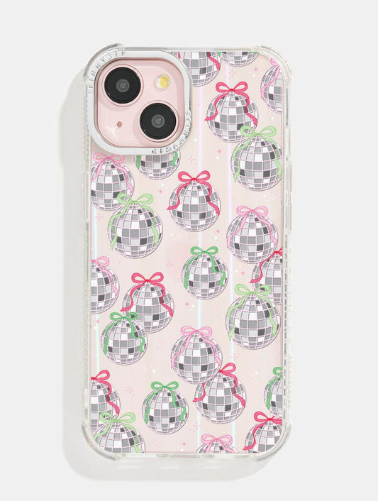 Christmas Disco Balls Bow Shock iPhone Case