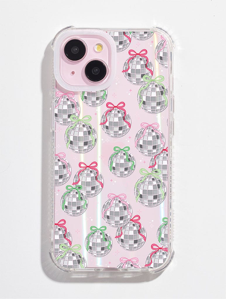 Christmas Disco Balls Bow Shock iPhone Case