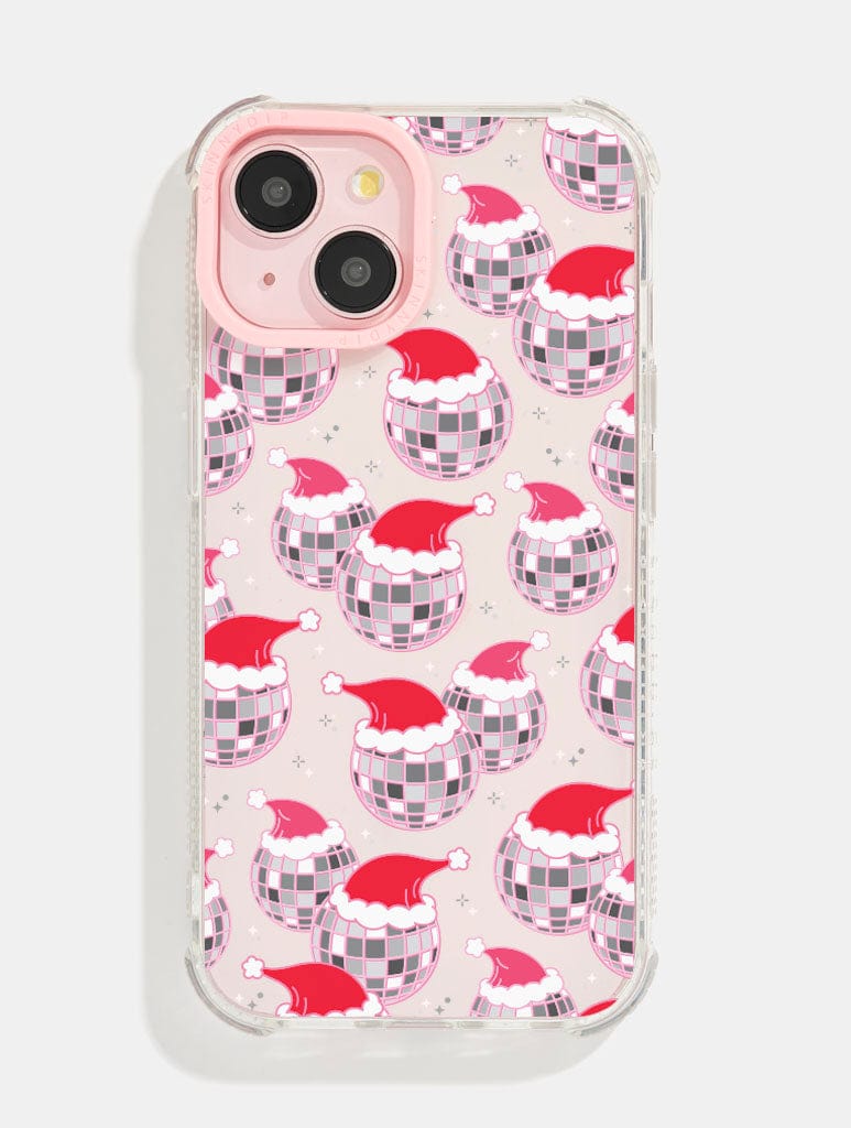 Christmas Disco Santa Hats Shock iPhone Case