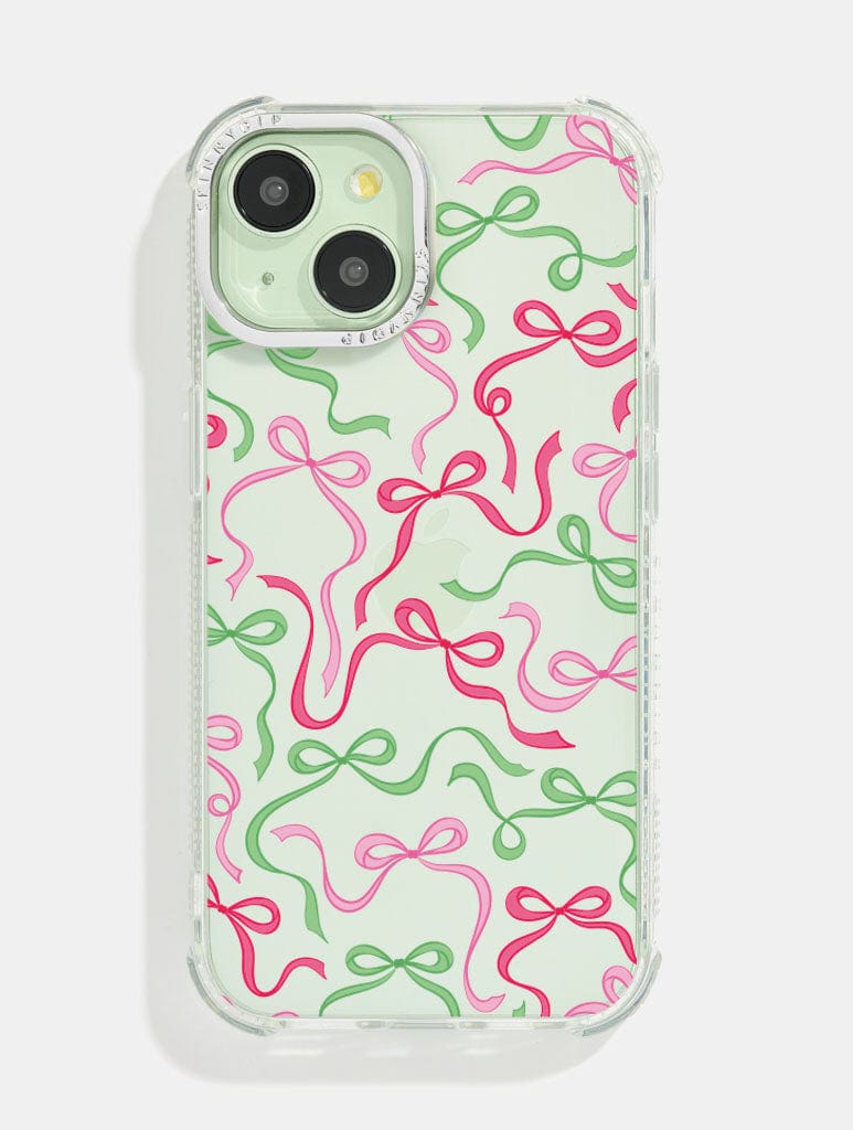 Christmas Red & Green Bows Shock iPhone Case