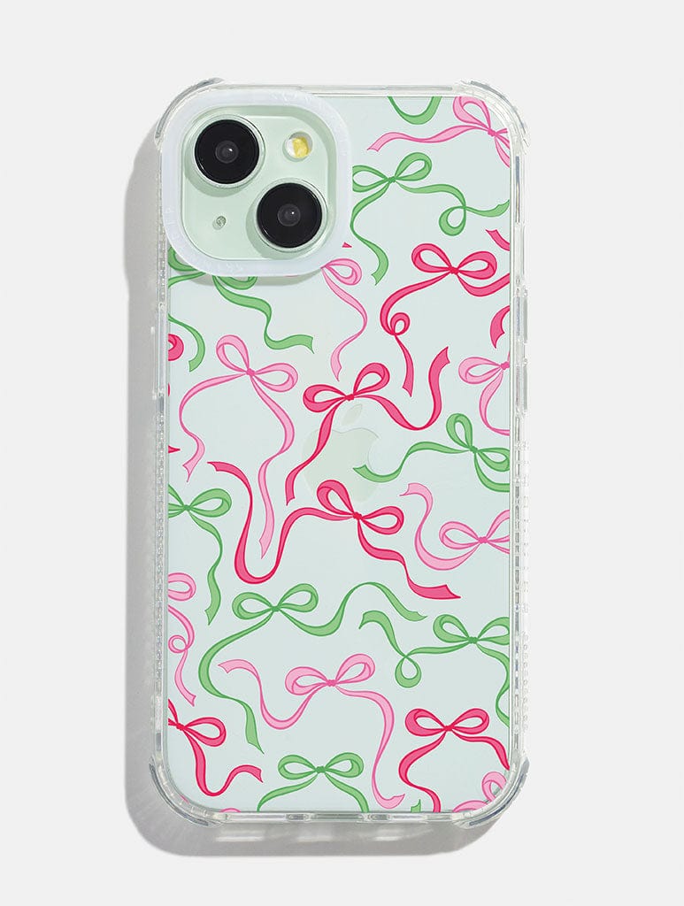 Christmas Red & Green Bows Shock iPhone Case