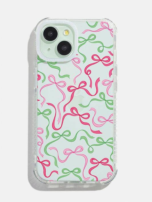 Christmas Red & Green Bows Shock iPhone Case