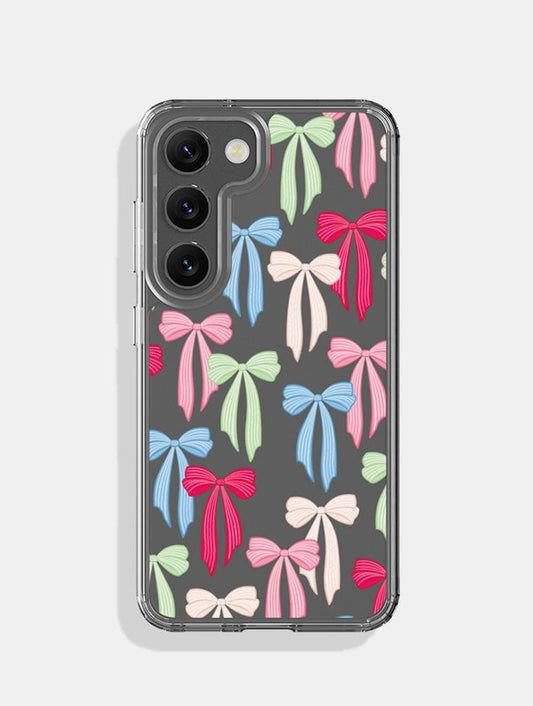 Christmas Striped Bows Android Case